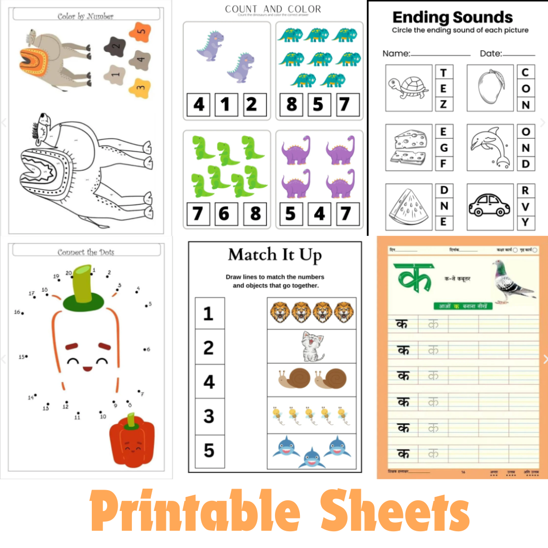 6000+ Kids Worksheets - Printable PDFs